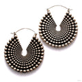 Kaleidoscope Earrings from Maya Jewelry in White Brass