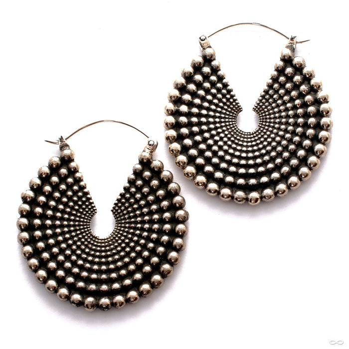 Kaleidoscope Earrings from Maya Jewelry in White Brass