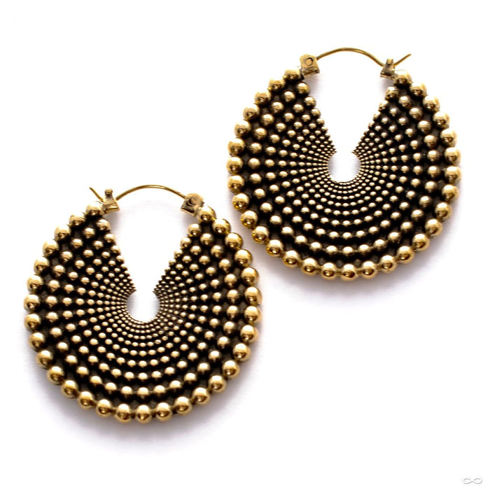 Kaleidoscope Earrings from Maya Jewelry in Brass