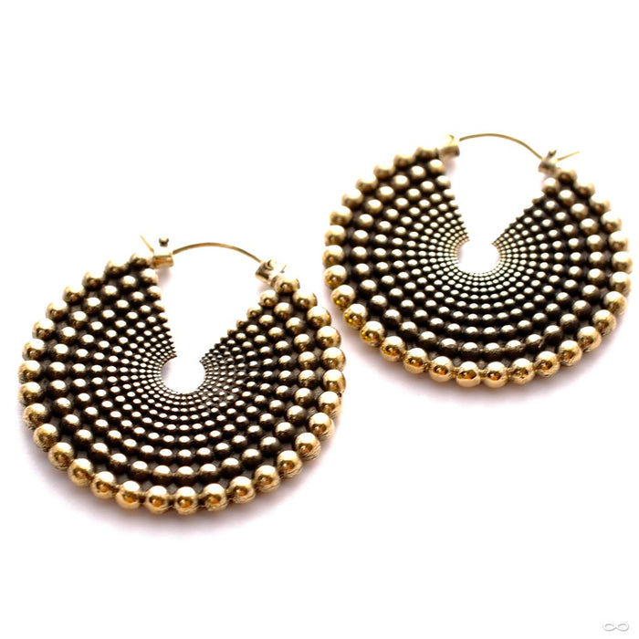 Kaleidoscope Earrings from Maya Jewelry in Brass
