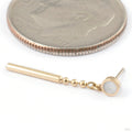 Keep Moving Polka Press-fit End in Gold from Pupil Hall 14k yellow gold with white enamel