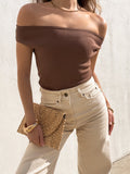 Khalessi Knit Top in Brown - Stitch And Feather