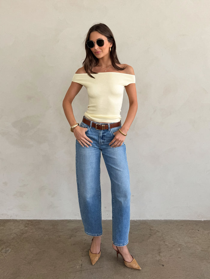 Khalessi Knit Top in Butter Yellow - Stitch And Feather