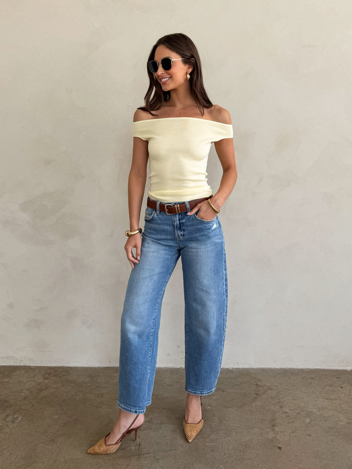 Khalessi Knit Top in Butter Yellow - Stitch And Feather