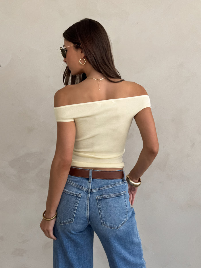 Khalessi Knit Top in Butter Yellow - Stitch And Feather