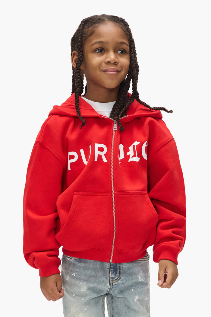 Kids' Half & Half Zip Up Hoodie, relaxed fit, midweight fleece, sizes 4-5 to 12.