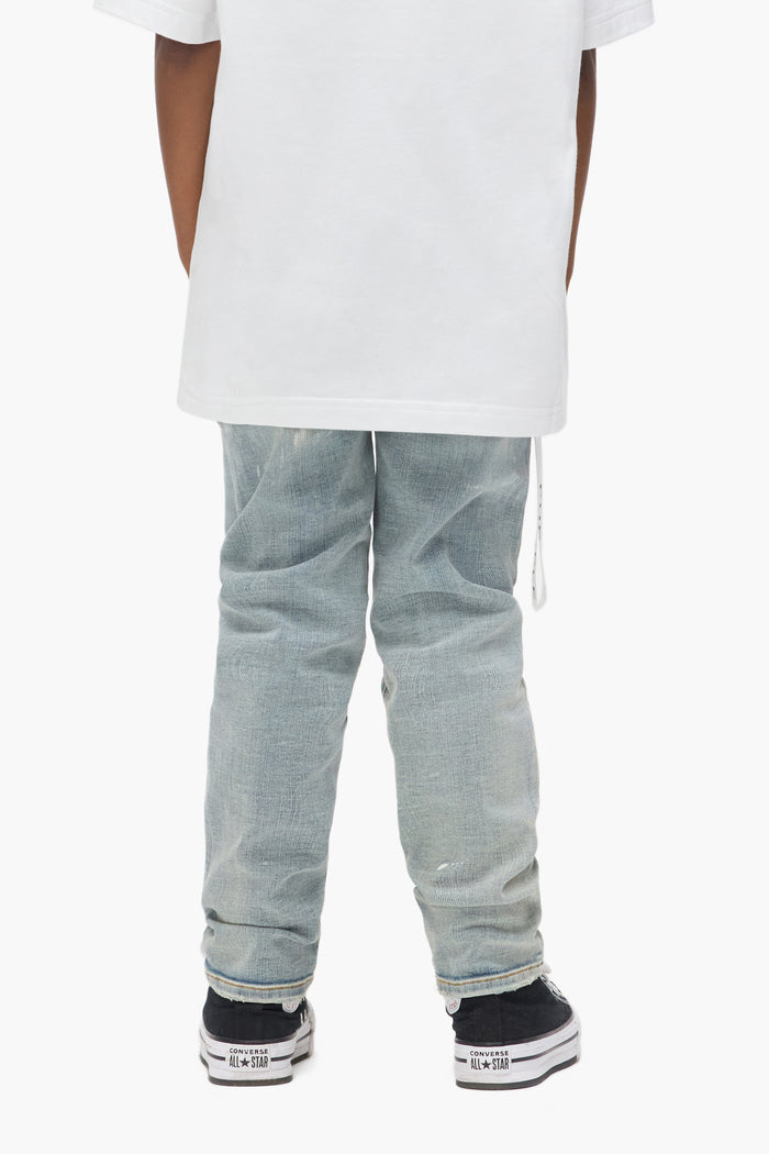 Kids' Light Indigo Stretch Skinny Denim, available in sizes XS to XL, 5-pocket styling.