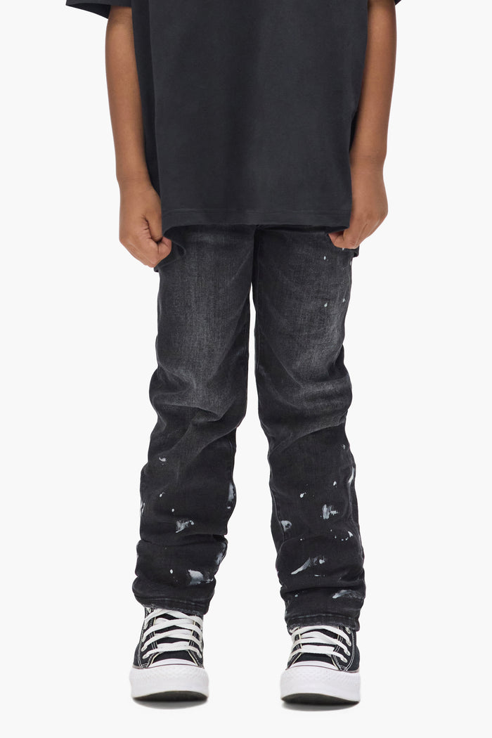 Kids' Paint Repair Stretch Skinny Denim, sizes XS (4-5) to XL (12), 5 pocket styling.