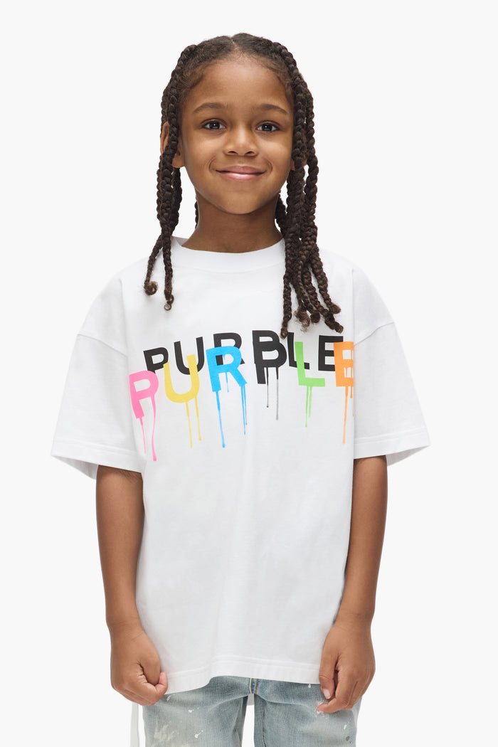 Kids' Painted Wordmark Tee, 100% Cotton, Relaxed Fit, Available in sizes 4-5 to 12.