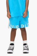 Kids' Wordmark Cut Short - Relaxed fit midweight fleece shorts, sizes 4-5 to 12.