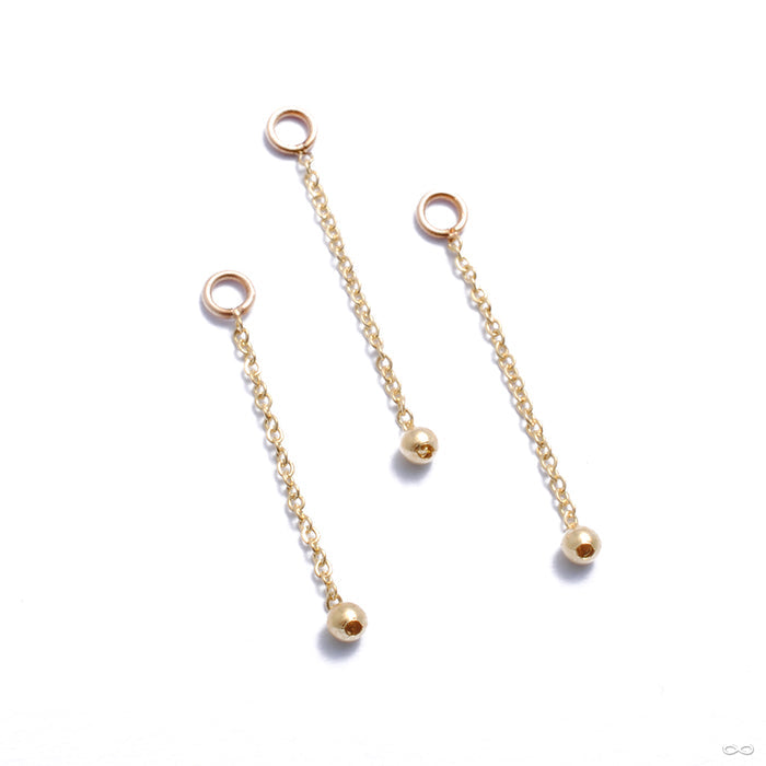 Kite Tail Charm with Bead in Gold from Quetzalli in yellow gold