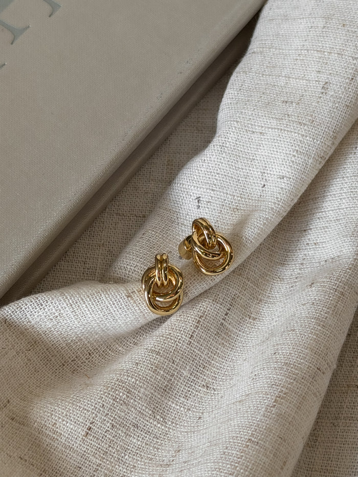 Knotted Stud Earring - Stitch And Feather