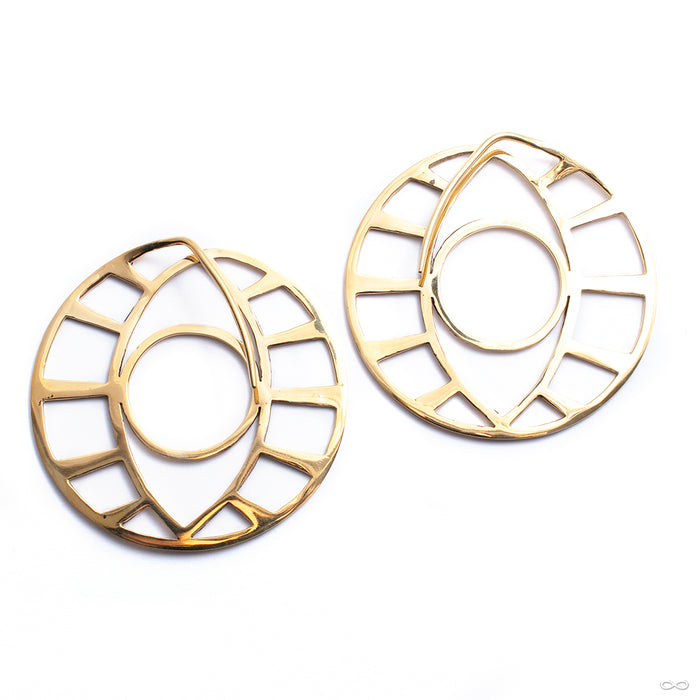 Knowing Eye Hoops from Diablo Organics in brass