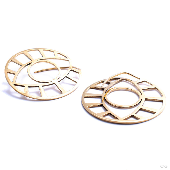 Knowing Eye Hoops from Diablo Organics in brass