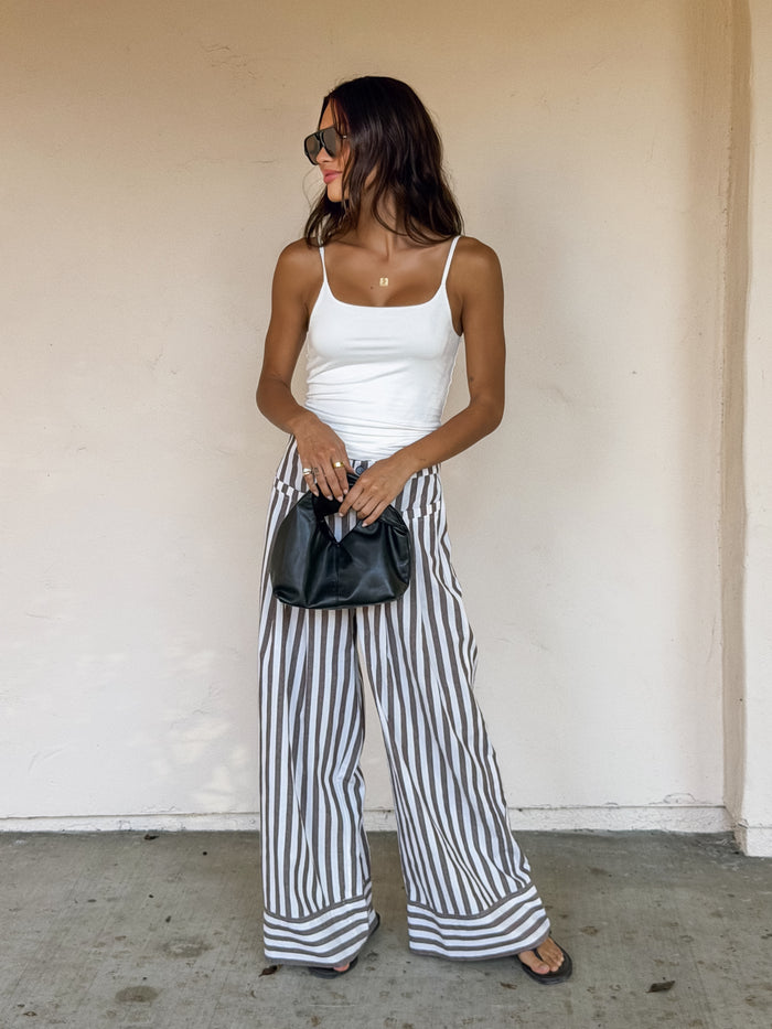Koa Stripe Wide Leg Pants - Stitch And Feather
