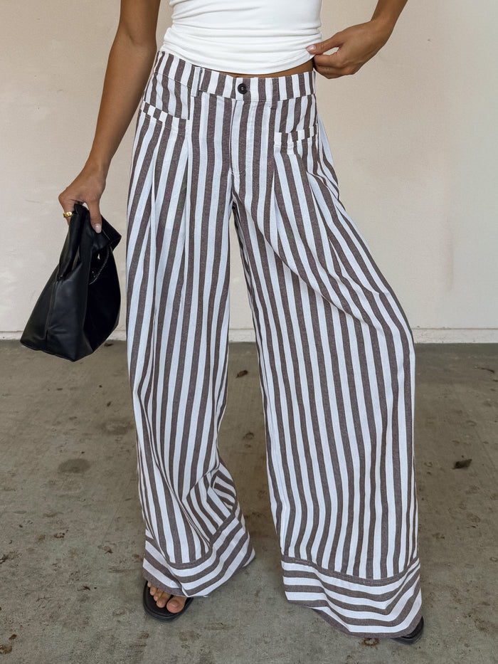 Koa Stripe Wide Leg Pants - Stitch And Feather