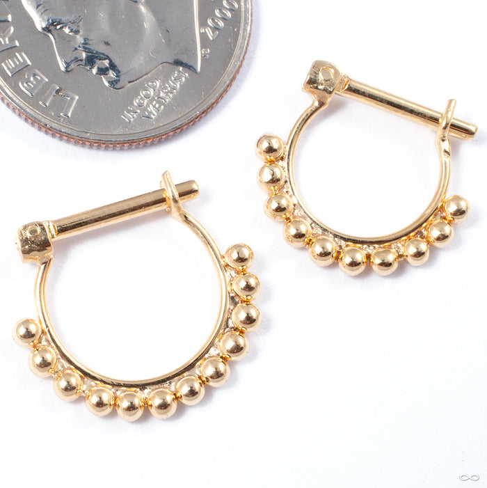 Koi Hinged Ring in Gold from Quetzalli in various sizes in yellow gold