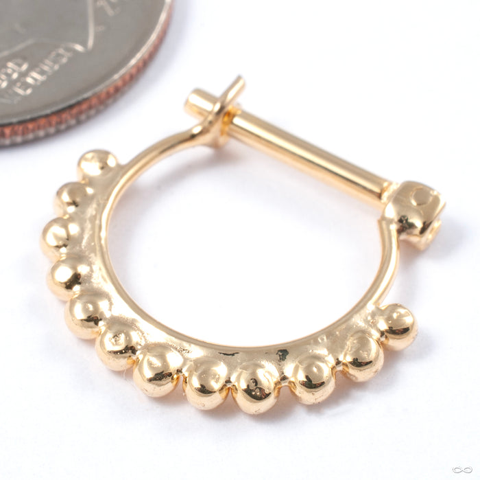 Koi Hinged Ring in Gold from Quetzalli back view in yellow gold