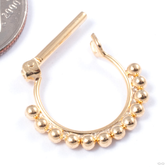 Koi Hinged Ring in Gold from Quetzalli open view in yellow gold