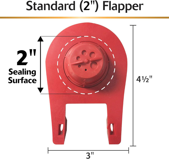 Korky Ultra Standard 2-Inch Universal Toilet Flapper - Long Lasting Rubber - Easy to Install - Made in USA, 100BP