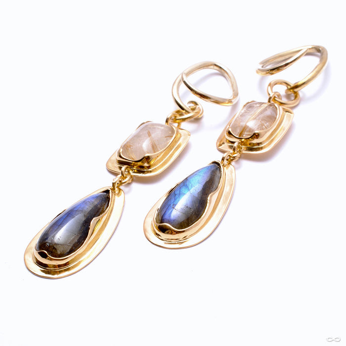 Labradorite and Rutilated Quartz Dangles from Diablo Organics