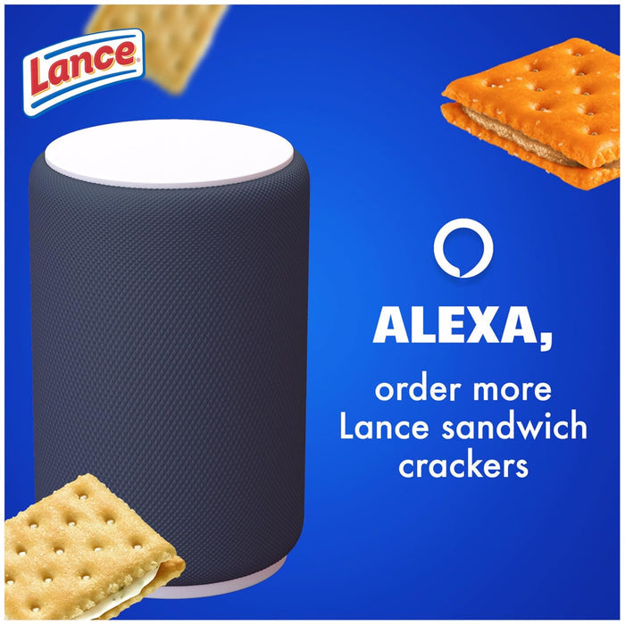 Lance Sandwich Crackers, Variety Pack, 3 Flavors, 20 Individually Wrapped Packs, 6 Sandwiches Each