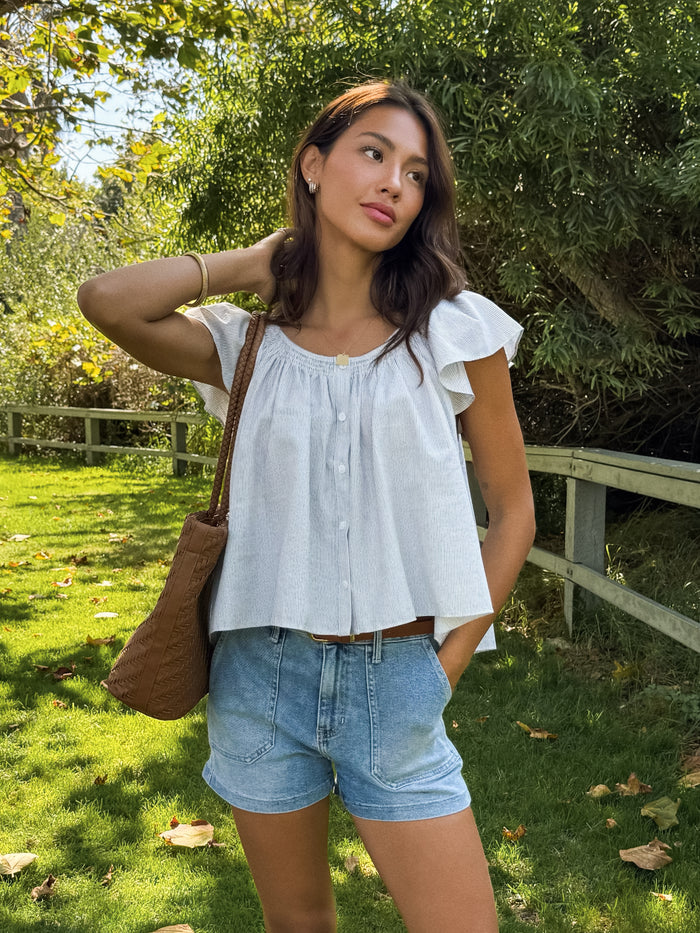 Langley Stripe Top - Stitch And Feather
