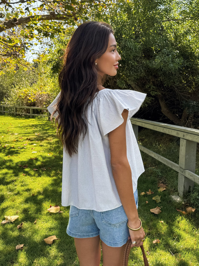 Langley Stripe Top - Stitch And Feather