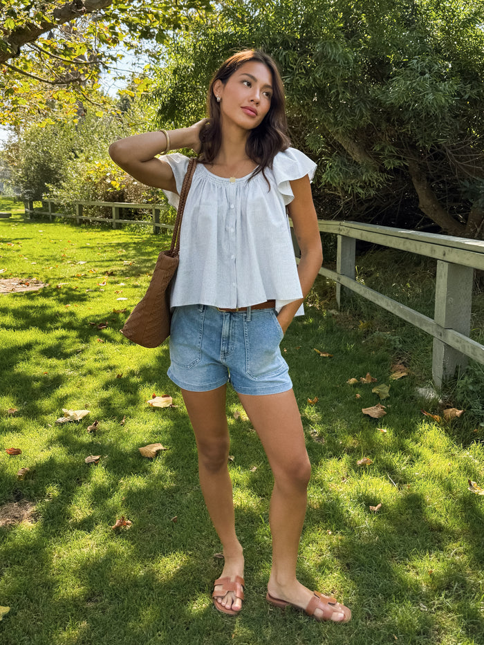 Langley Stripe Top - Stitch And Feather