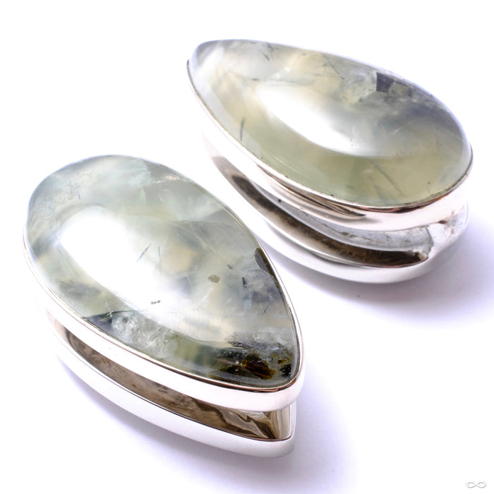 Large Stone Spade Weights from Diablo Organics with prehnite