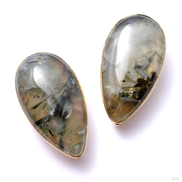Large / Brass / Prehnite