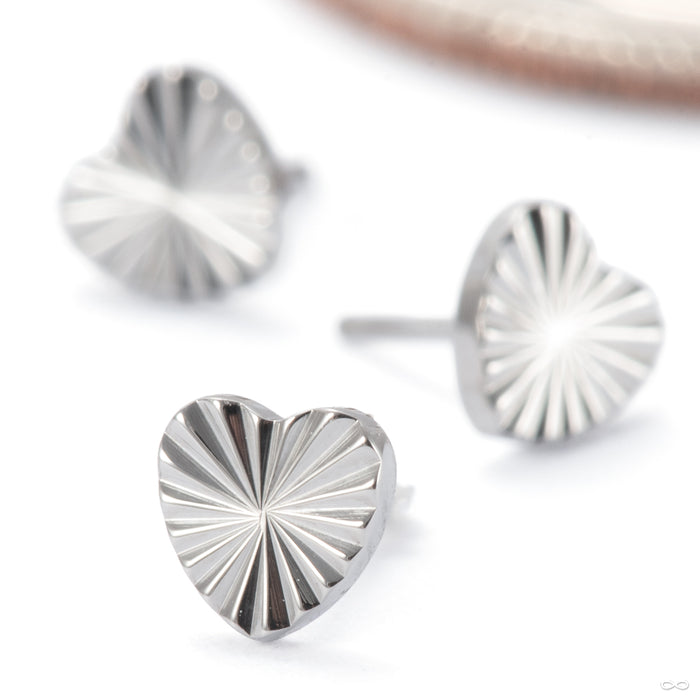 Laser Heart Press-fit End in Titanium from Junipurr Jewelry group photo
