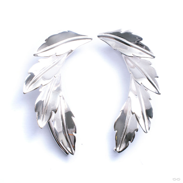 Laurel Weights from Tawapa in silver-plated white brass