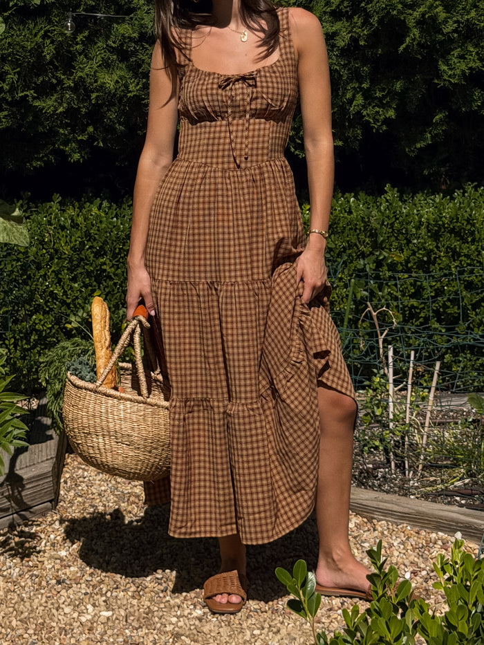 Lavinia Plaid Midi Dress - Stitch And Feather