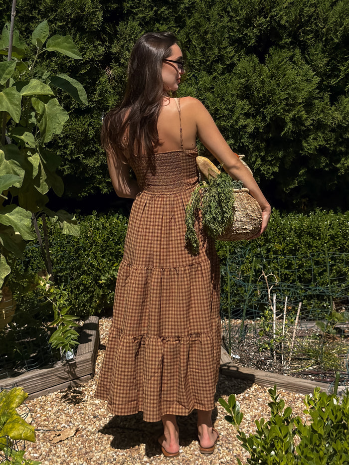 Lavinia Plaid Midi Dress - Stitch And Feather