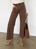 Lennox Barrel Jeans in Brown - Stitch And Feather