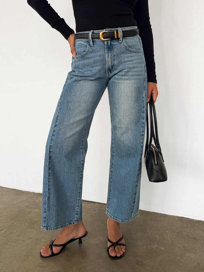 Lennox Barrel Jeans in Medium - Stitch And Feather