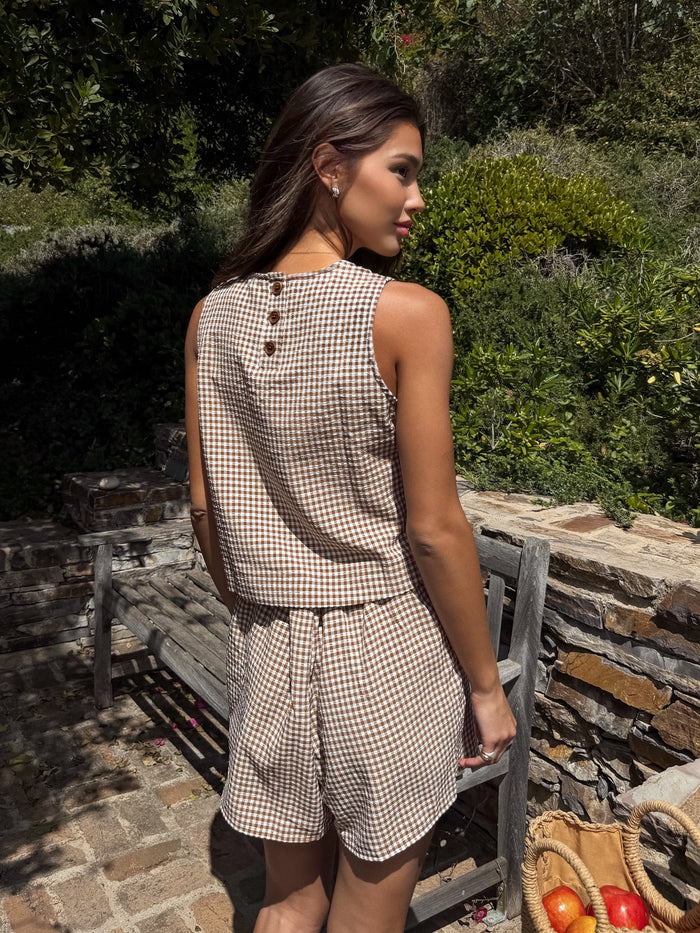 Liana Gingham Mini Skort - Final Sale - Stitch And Feather