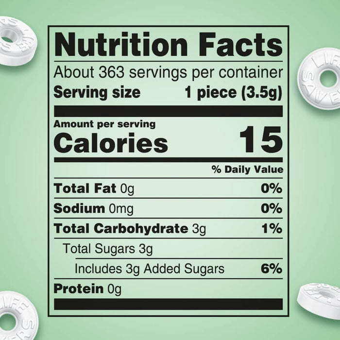 LIFE SAVERS Wint-O-Green Summer Candy Individually Wrapped Hard Mints, Party Size, 2.8 LB Bulk Bag
