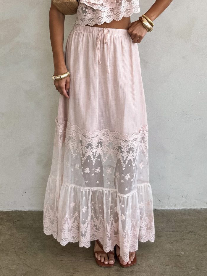 Lilette Lace Maxi Skirt - Stitch And Feather
