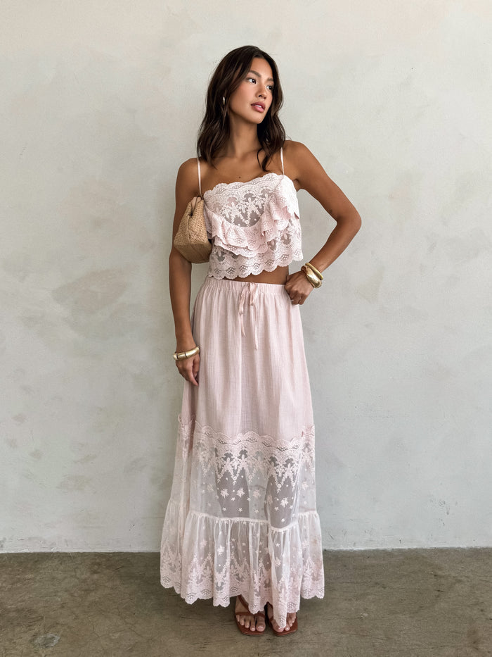 Lilette Lace Maxi Skirt - Stitch And Feather