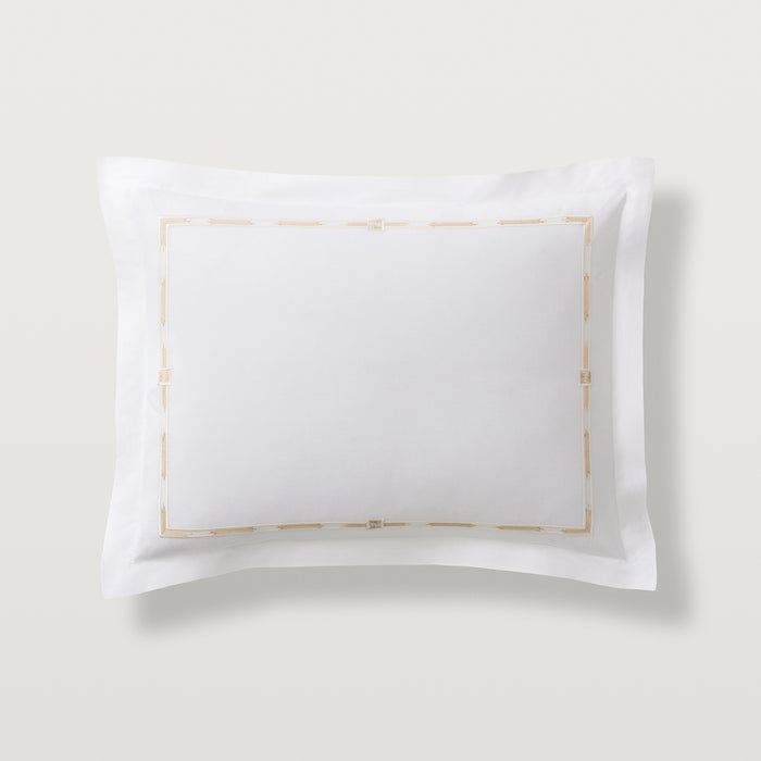 Lisetta Standard sham in champagne/white