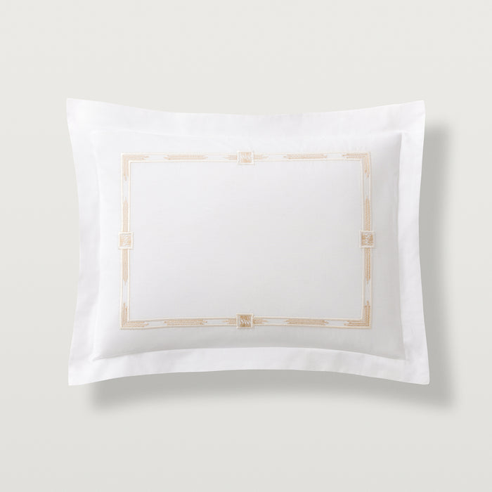 Lisetta Boudoir sham in champagne/white