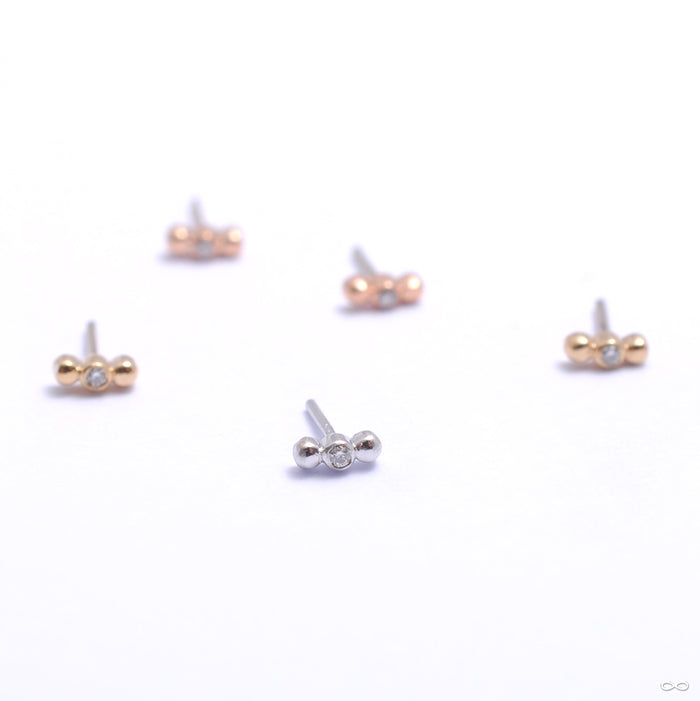 Little Secret 3 Bead Press-fit End in Gold from Pupil Hall in assorted materials