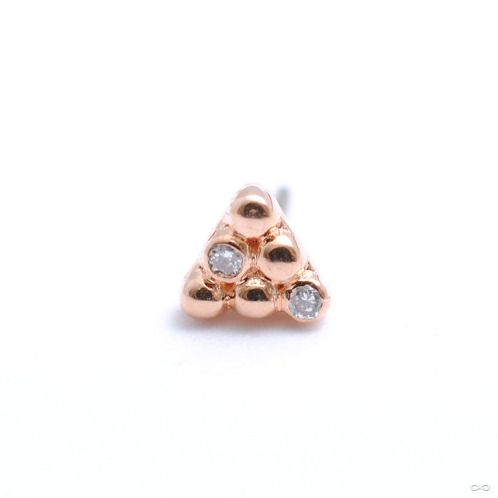 Little Secret 6 Bead Press-fit End in Gold from Pupil Hall in rose gold