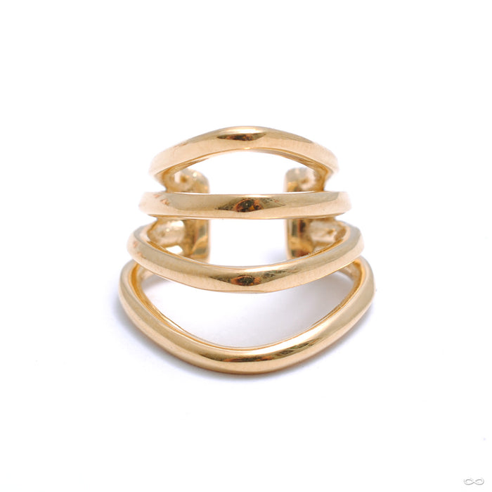 Little Warrior Cuff from Tawapa in yellow gold