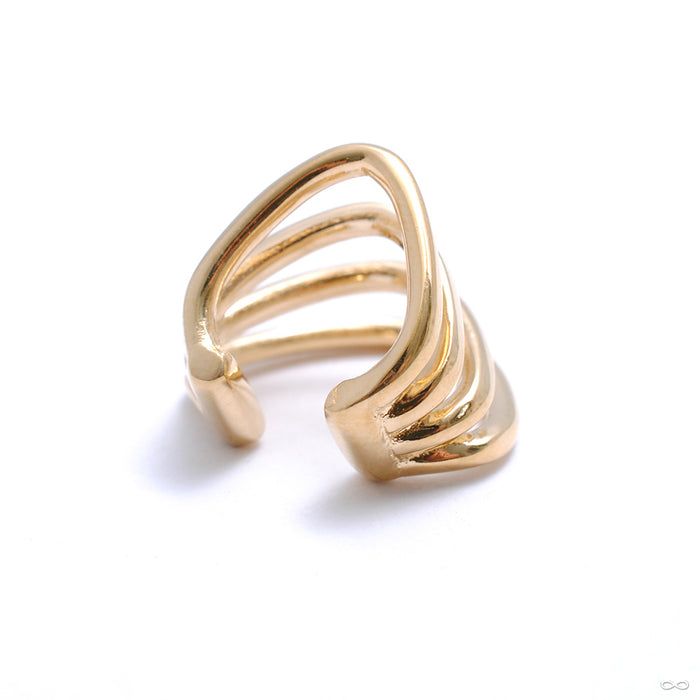 Little Warrior Cuff from Tawapa in yellow gold