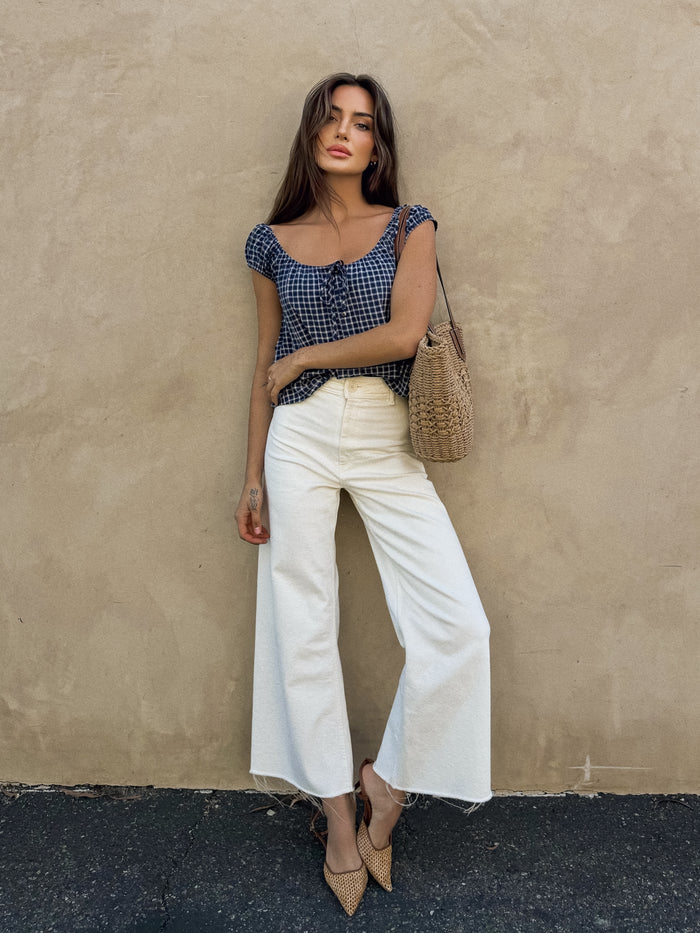 Logan Gingham Top - Stitch And Feather