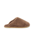 Lounge Faux Fur Slipper in Taupe - Final Sale - Stitch And Feather