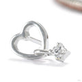 Loves It Press-fit End in Gold from Ember Body Jewelry with clear CZ